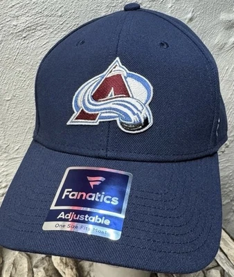 Fanatics NHL COLORADO AVALANCHE Primary Logo Adjustable Navy Cap Hat NEW OSFM - Image 1 of 4