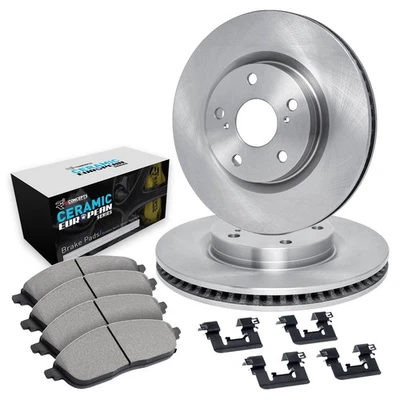 For Jaguar XF 17-20 R1 Concepts WFTH1-20091 Front Brake Kit w Euro Ceramic Pads - Изображение 1 из 3