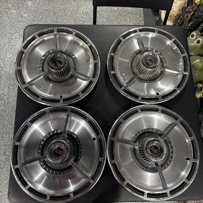 Set of 4 1964 Chevrolet Chevy Impala SS Spinner Hubcaps 16” - Image 1 of 4