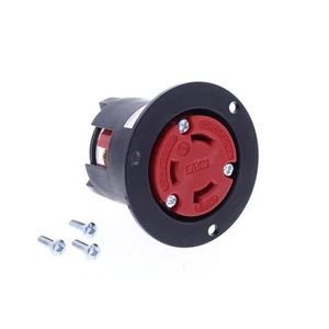 Salida con brida de bloqueo giratorio rojo Eaton NEMA L8-30R 30A 480V AHCL830FO - Imagen 1 de 4