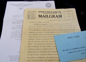 5 MARZO 1944 CONFRATERNITA di RR e piroscafo, 3 comunicazioni INCL lettera firmata - Foto 1 di 7