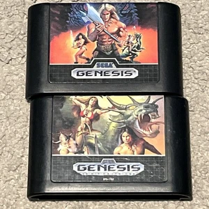 2 Stück Golden Axe 1 2 (Sega Genesis, 1991) nur Patronen - getestet - Bild 1 von 6