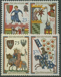 Liechtenstein 1963 Minnesänger 433/36 postfrisch - Bild 1 von 1