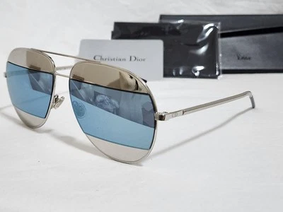 GAFAS DE SOL USADAS GENUINAS RARAS DIOR CD LOGO LÁGRIMA PILOTO AZUL INCLUIDO M-6942 Foto 1 de 4