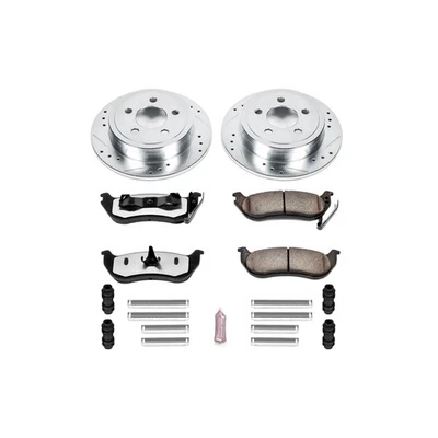 Kit de pastillas de freno y rotores traseros PowerStop PowerStop para Jeep Liberty Wrangler 2003-2006 Foto 1 de 3