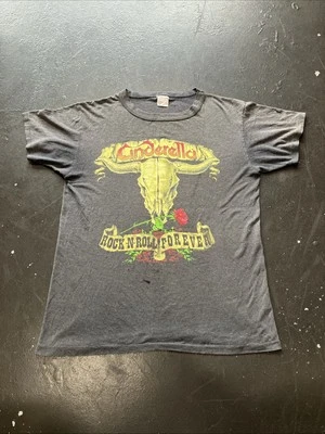 Camiseta De Colección Desteñida 1988 Cenicienta Larga Fría Invierno Gira Concierto Banda Gris XL Foto 1 de 4