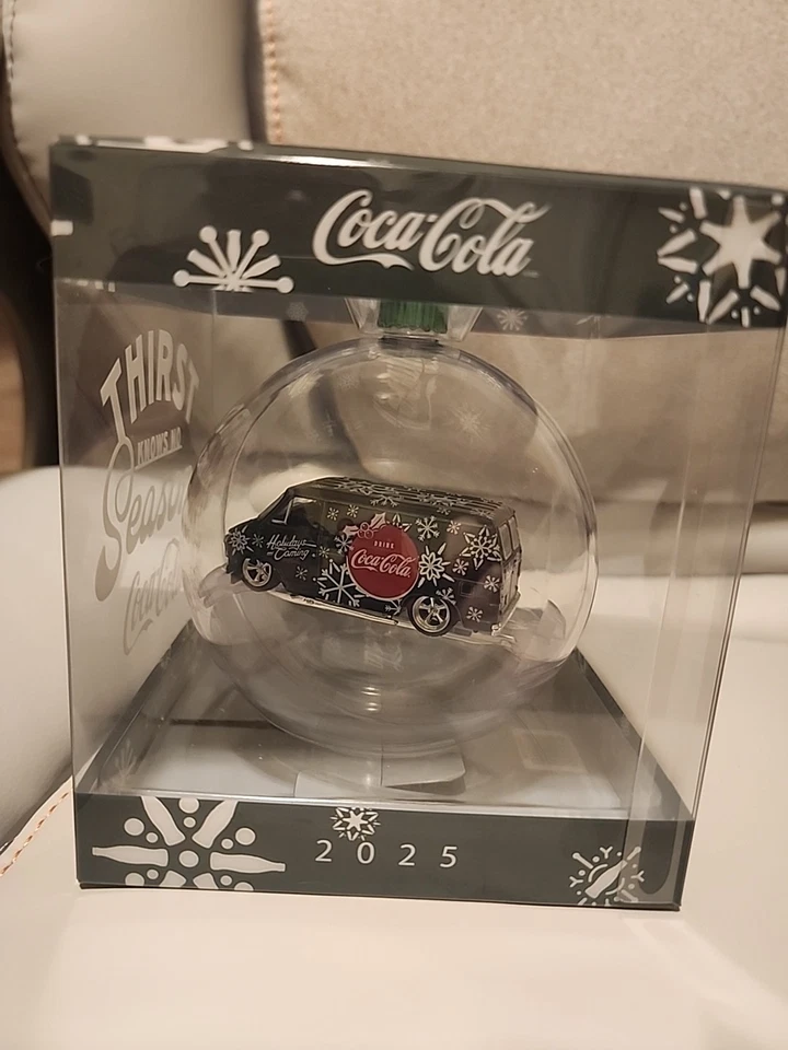 M2 Machines 2025 Coca-Cola Christmas Ornament 1971 Chevrolet Van Green - Image 1 of 4