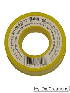 Oatey 31403 Thread Seal Tape, PTFE, Yellow, 1/2" x 260" - Picture 1 of 2