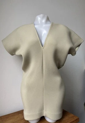 Ladies COS Scuba V Neck Mild Lime Pull On Over Waistcoat Size XS UK - Image 1 of 4