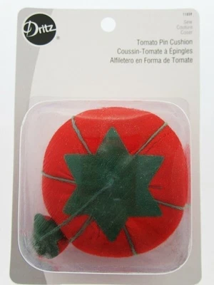 Dritz ~ Cojín de pasador de tomate ~ Soporte de aguja de coser nostálgico coser Foto 1 de 4