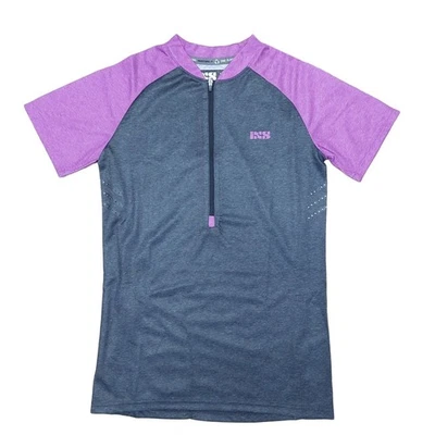 IXS Cycling Jersey Womens  Size 8 EU 36 Grey Purple Breathable Recycled MTB Road - Image 1 of 4