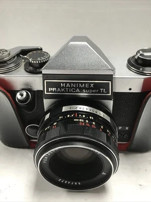 Винтажная пленочная камера Hanimex Praktica Super TL 35 мм SLR с чехлом и объективом Pentacon - Изображение 1 из 4