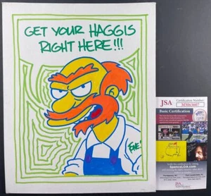 Tone Rodriguez signiert The Simpsons Groundskeeper Willie 8 x 10 Leinwandbild JSA COA - Bild 1 von 2