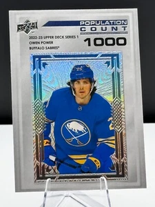 2022-23 Upper Deck Series 1 - Population Count 1000 #PC-28 Owen Power (RC) - Picture 1 of 3