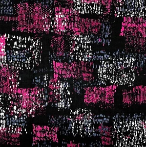 Digital Rain Neon Purple Black Sewing Cotton Fabric - Picture 1 of 2