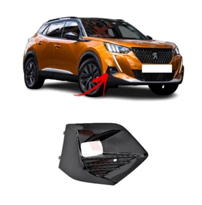PARA PEUGEOT 2008 20-24 NUEVO PARACHOQUES DELANTERO ANTINIEBLA REJILLA NEGRO BRILLANTE DERECHO - Imagen 1 de 7