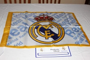 Drapeau / Foulard Officiel Football Real Madrid Cf Produit " Étiquetage " - Picture 1 of 1