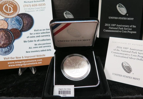 2016 100th Anniversary National Park Service UC Silver Dollar  Store# 12622 Cover