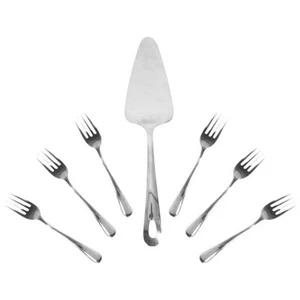 Juego de 7 tenedores de té y servidor de pasteles Zodiac Kitchen Essentials, acabado de espejo - Imagen 1 de 1
