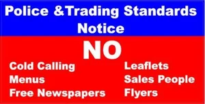 No menus flyers sales people door sticker sign self adhesive vinyl weatherproof - Picture 1 of 1