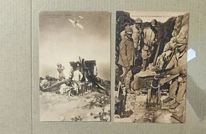 ARTIGLIERIA-LOTTO 2 CARTOLINE-C67-199 - Picture 1 of 1