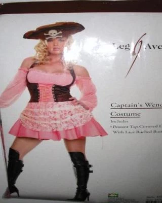 SS4U Rosa y Marrón Pirata Mujer Corsé Vestido Disfraz Conjunto S/M Foto 1 de 3