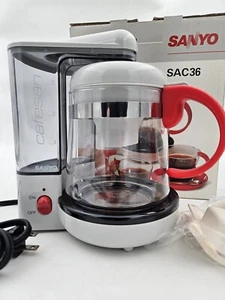 Sanyo Cafe San Jr 3-Cup Personal Coffee Maker Model SAC36 Vintage New 80s - Picture 1 of 8