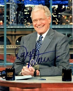 Foto firmada de DAVID LETTERMAN 8x10 THE LATE SHOW con holograma certificado de autenticidad - Imagen 1 de 2