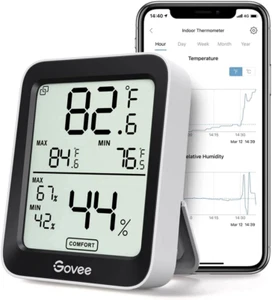 Hygrometer Thermometer H5075, Bluetooth Indoor Room Temperature Monitor Greenhou - Picture 1 of 7