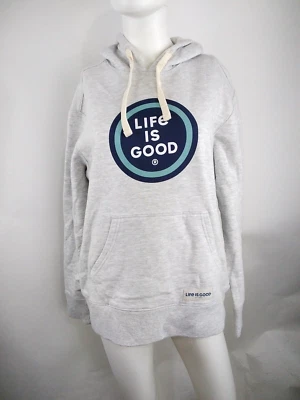 Life is Good Mujer Simply True Fleece Sudadera con Capucha LIG Moneda Gris Mediana 64707 Foto 1 de 4
