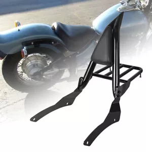 Sissy Bar Backrest w/Luggage Rack For Yamaha Vstar 650 Dragstar 400 1998-2018 - Picture 1 of 10