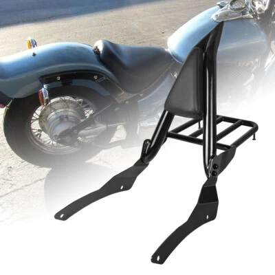 Respaldo barra Sissy con portaequipajes para Yamaha Vstar 650 Dragstar 400 1998-2018 Foto 1 de 4