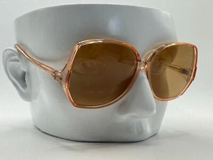 NEW Vintage Oversize Sunglasses Drop Temple Style Crystal Brown Monochrome #830 - Picture 1 of 10