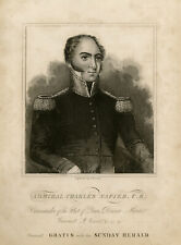 Antique Print-A portrait of admiral Charles Napier-Barnett-ca. 1828