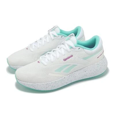 Reebok DMX Comfort Plus 2.0 White Aqua Purple Men Unisex Casual Shoes 100210081 - Immagine 1 di 4