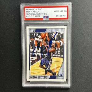2016-17 Panini Hoops #184 Tony Allen Signed Card AUTO 10 PSA Slabbed Grizzlies - Zdjęcie 1 z 2