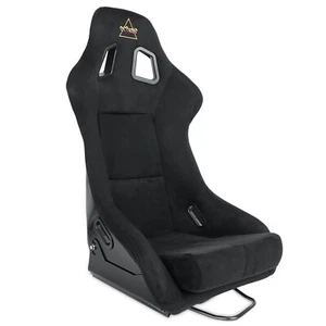 INNOVATIONS FRP-302BK-ULTRA LARGE PRISMA FIXED BACK BUCKET RACING SEAT BLACK - Picture 1 of 10