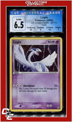 EX Unseen Forces 29 Lugia Holo CGC 6.5 - Subgrades - Image 1 of 2