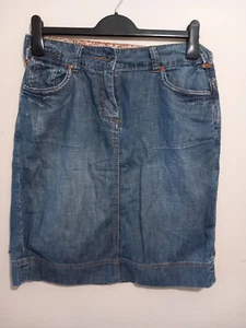 Fat Face Damen blau Denim Rock Größe 10 30 Zoll Taille 22 Zoll Länge schneller Versand - Bild 1 von 3