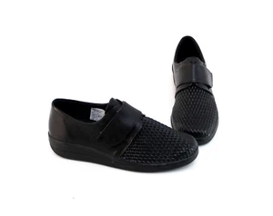 Zapatillas bajas Cómodas Hallux Velcro Cuero Elástico Negro T. 38 - Imagen 1 de 9