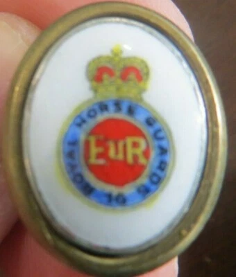 COROA DE REI, EUR, GUARDAS DE CAVALO REAL 1G, PIN DE CHAPÉU CANTERBURO COLLER OU CLIPE DE GRAVATA RARO - Imagem 1 de 4