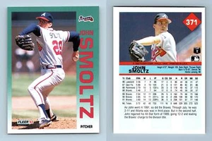 John Smoltz - Braves #371 Fleer 1992 Baseball Trading Card - Picture 1 of 1