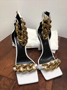 VERSACE MEDUSA KETTE WEISS HOHER ABSATZ 38 US 8 - Bild 1 von 12