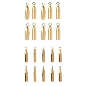 20pcs Fishing Sinkers Set Drop Shot Slider Weights Brass Sinker Tackle - Bild 1 von 9