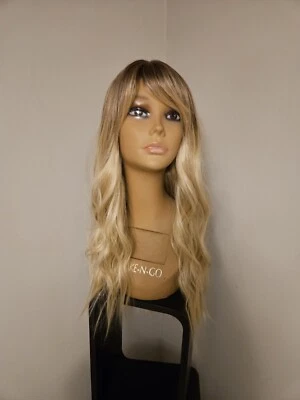 NUEVA PELUCA RUBIA MIXTA FLEQUILLO ONDULADO RUBIO DORADO LARGA Y ONDULADA Foto 1 de 4