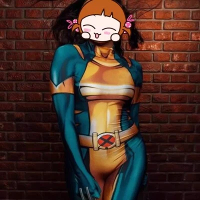 X-Men Phoenix Mujeres Mono Juegos con disfraces Dama Body Adulto Niños Disfraz Halloween Foto 1 de 4