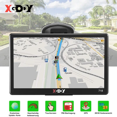 7 Zoll GPS Navi Navigation für Auto LKW PKW Navigationsgerät DE Karte XGODY 718 - Bild 1 von 4