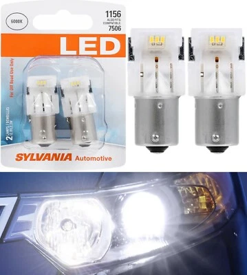 Sylvania Premium Luz LED 1156 Blanco 6000K Dos Bombillas Parada Freno Trasero Reemplazo OE Foto 1 de 4