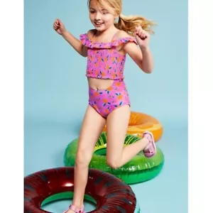Orange monokini one piece bathing suit girls - Picture 1 of 8
