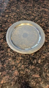 Versilberter dekorativer Teller 10 Zoll International Silver Company - Bild 1 von 4